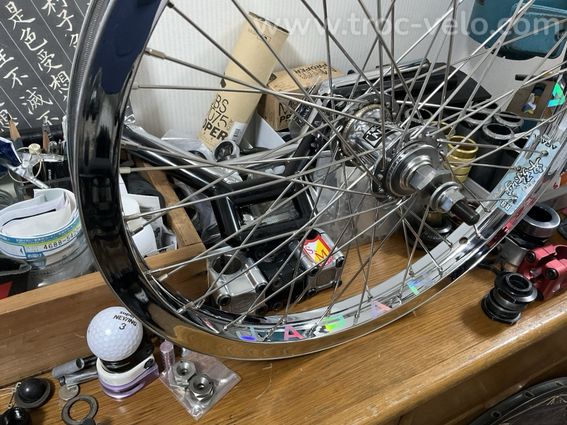 Roue de vélo BMX vintage ARAYA HIMIKO NANKAI 48h Freecoaster camacura - 8