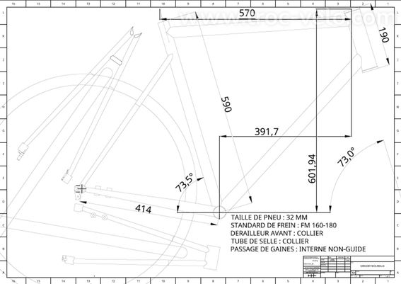Vélo route - Cadre acier Columbus Spirit - Taille L/XL - 3
