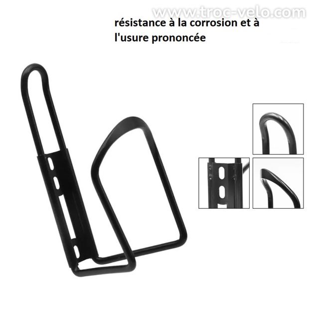 Porte Bouteille Gourde Bidon vélo en aluminium noir - 3