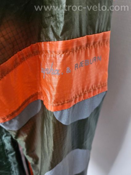 Coupe vent RAPHA & RAEBURN Hooded Wind Jacket en S - Vert kaki/Orange - 3