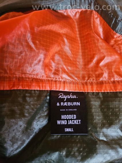 Coupe vent RAPHA & RAEBURN Hooded Wind Jacket en S - Vert kaki/Orange - 4