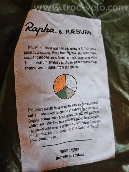 Coupe vent RAPHA & RAEBURN Hooded Wind Jacket en S - Vert kaki/Orange - 6