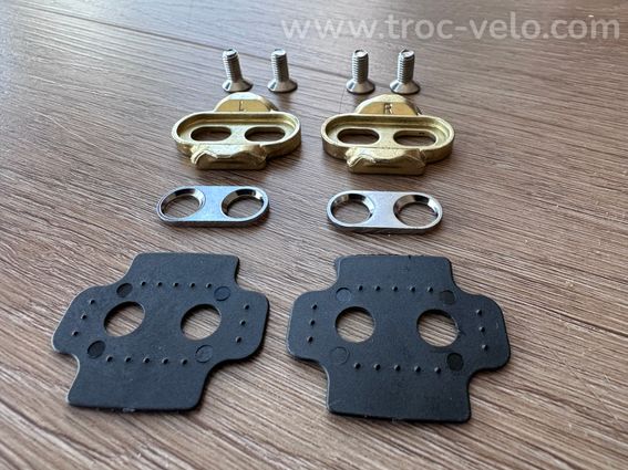 Paires de cales vtt pour pédales automatiques Crankbrothers EggBeater / Candy / Mallet (Crank brothers) Premium MTB couleur or