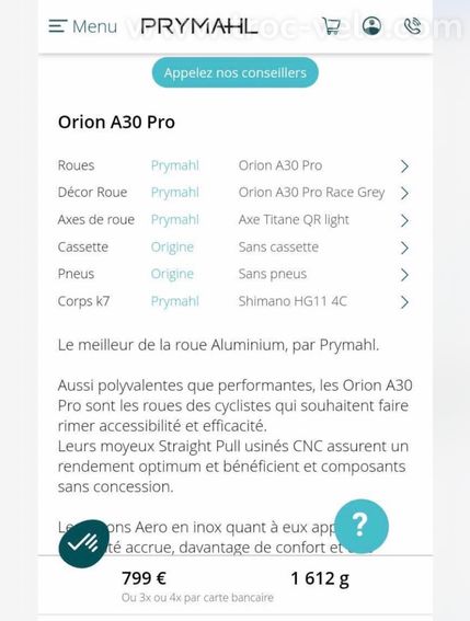 Roues PRYMAHL Orion A30 Pro - 2
