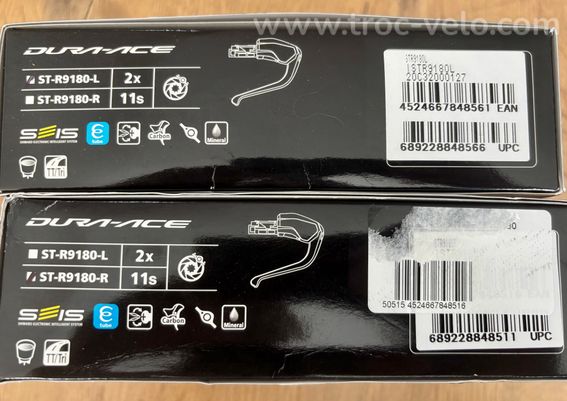 Paire leviers Shimano Dura-Ace Di2 ST-R9180 chrono TT NEUFS - 11