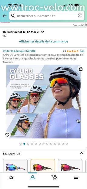 KAPVOE Lunettes de soleil polarisantes pour cyclisme,ensemble de 5 verres interchangeables,lunettes sportives pour hommes et femmes - 7