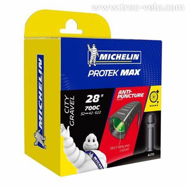 Chambre à air MICHELIN  A3 PROTEK MAX 700X32/42 Valve SCHRADER  - 1