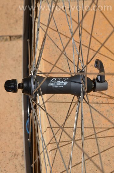 Paire de Roues Ambrosio Focus TBQ - 36 rayons - 9 speed 12-23 - Shimano Deore - 5