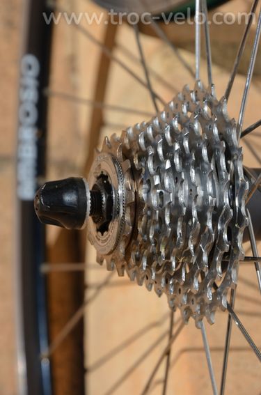 Paire de Roues Ambrosio Focus TBQ - 36 rayons - 9 speed 12-23 - Shimano Deore - 7