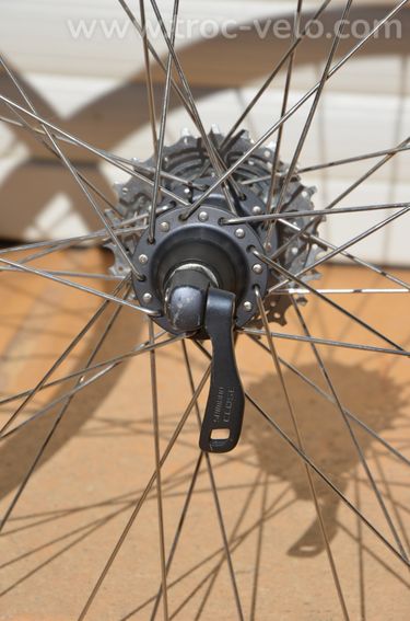 Paire de Roues Ambrosio Focus TBQ - 36 rayons - 9 speed 12-23 - Shimano Deore - 12