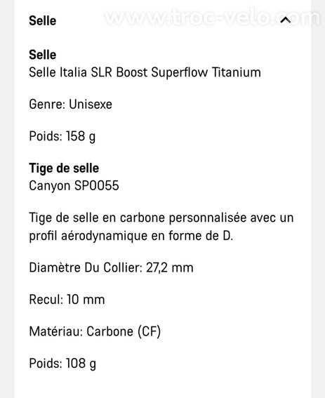 Selle Italia SLR + tige de selle - 4