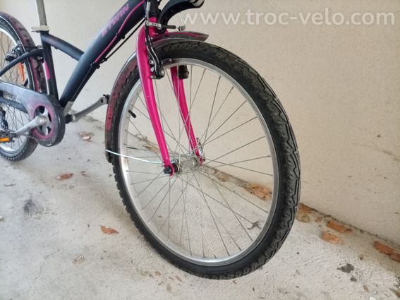 Vélo B-twin fille 6 vitesse avec panier - 3