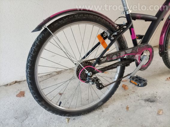 Vélo B-twin fille 6 vitesse avec panier - 4