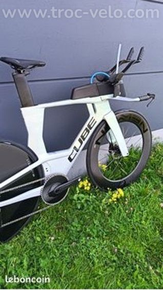Velo chrono triathlon cube aerium taille m finition sram red + lenti - 3