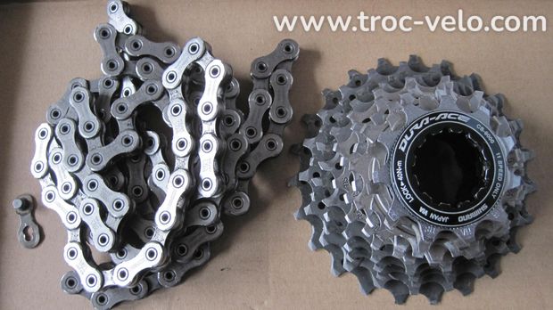 cassette & chaine SHIMANO Dura-ace 9000 (11v) 11-23 bon état - 1