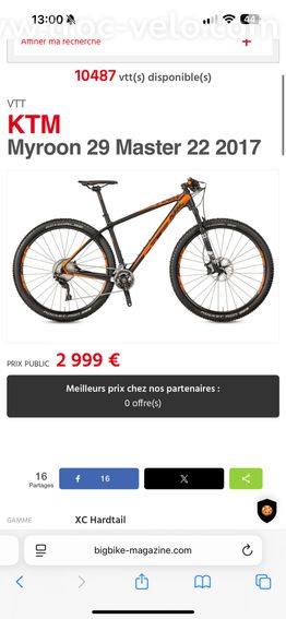 VTT KTM Myroon Master 29 full carbone - 3