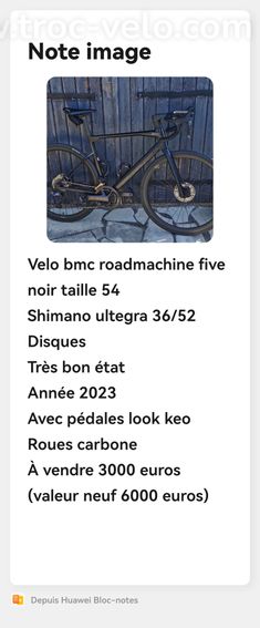 Velo bmc roadmachine five  - 2