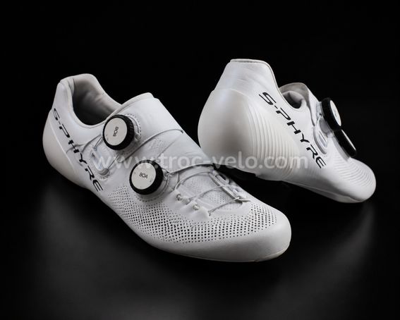 Chaussures vélo route haut de gamme Shimano S-PHYRE SH-RC903 – Blanc – Taille 39 – Très bon état