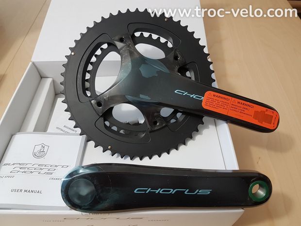 Pédalier Campagnolo Chorus Carbone 52/36 172,5 mm Ultra Torque 2x12V neuf  - 1