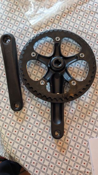 Pédalier monoplateau 46D (46T) axe carré – Fixie / Single Speed / VTC / VAE - 2