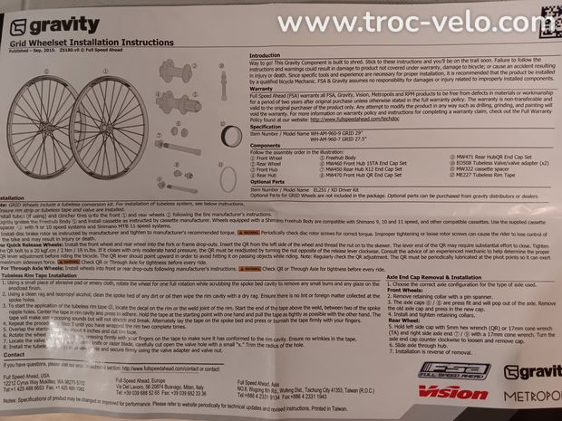 FSA MTB wheelset Grid - 2