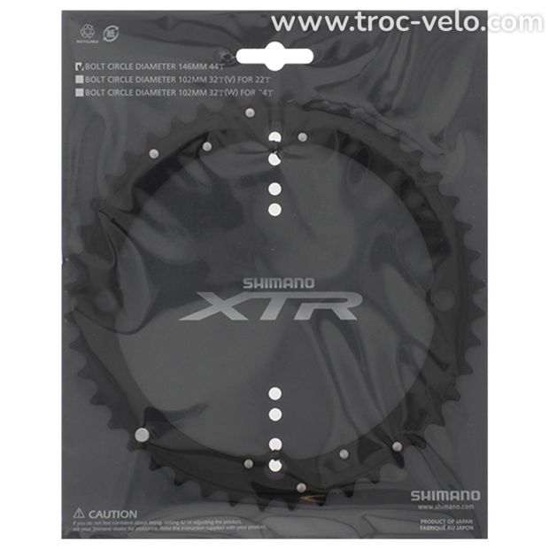 Plateau Extérieur 44T SHIMANO XTR FC-M960-2 146mm 9V. - 3