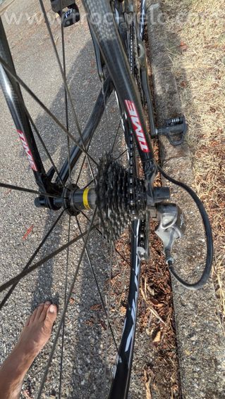 Vélo Route Carbone Time Edge Pulse (T. 53 / S) - 6,7 kg - Roues quasi neuves (+ Chaussures T.44) - 12