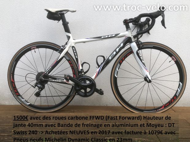 Vélo route BH Global concept G4 tout carbone Equipé en Shimano ULTEGRA Bon Etat avec roues en 40mm - 3