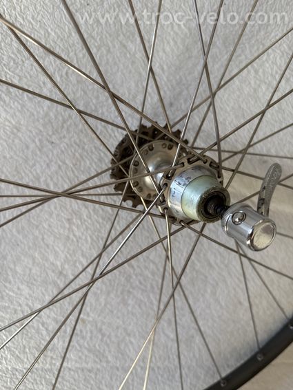 ROUE AR a boyau  moyeu Shimano dura ace   Jante Mavic GP4 32 r Cassette 7 vit - 3