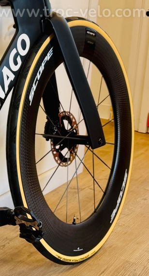 Roue avant vélo route carbone Scope Artech 8.T 85 mm tubeless ready 12x100 Centerlock - 2