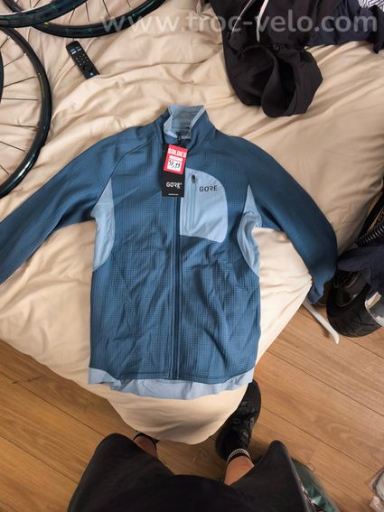 Veste Gore thermique bicolore, bleue