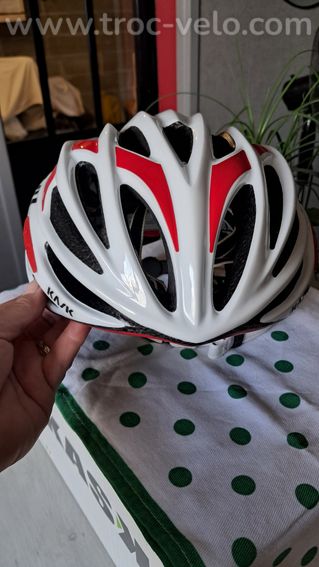 Casque de velo de route rouge et blanc - 3