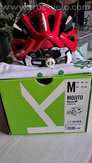 Casque de velo de route rouge et blanc - 5