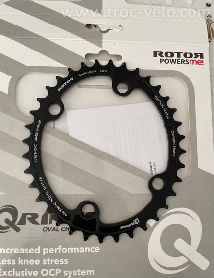 Plateaux ovales ROTOR QRING 52/36 4 TROUS - 4