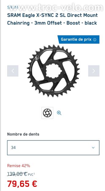 Plateau 34 sram x-sync SL - 3