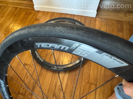 🚴 Paire de roues Vision Team 35 (disque) + pneus Goodyear Vector 4Seasons - 4