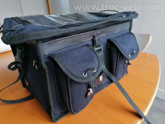 Sacoche Berthoud guidon vélo sans décaleur 22 - Entièrement noir - 2