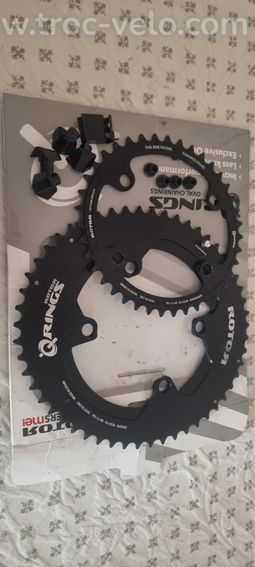 Plateaux rotor qrings oval 12v neuf 53×39 - 2