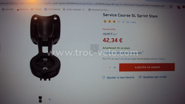 potence carbone zipp plus support compteur - 2