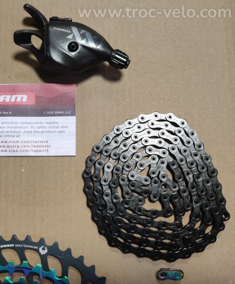 Groupe complet Transmission VTT Sram XX1 Eagle X-Sync Carbon 12v Dub Boost 32 Dents 175mm Neuf - 7