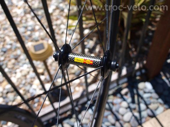 Paire de roues Mavic CXR-60 carbone boyaux avec freins sur jante. - 6