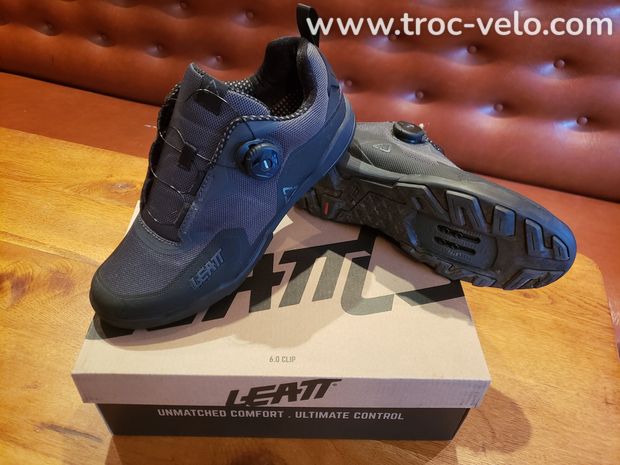 Chaussures Leatt 6.0 Clip Stealth Noir 41 1/2 - 1