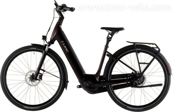 Velo De Ville Electrique Cube Supreme Hybrid Comfort Pro 600 Easy Entry Enviolo Trekking 600 Wh 700 Mm Violet Orange Solareclipse 2026 T 46 159 166cm - 4