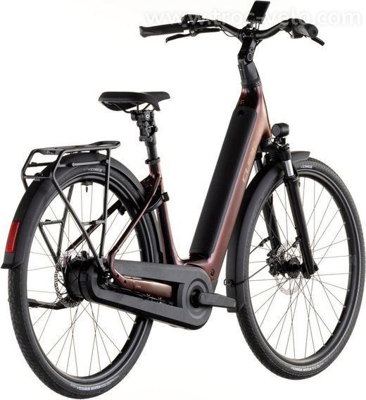 Velo De Ville Electrique Cube Supreme Hybrid Comfort Pro 600 Easy Entry Enviolo Trekking 600 Wh 700 Mm Violet Orange Solareclipse 2026 T 46 159 166cm - 6