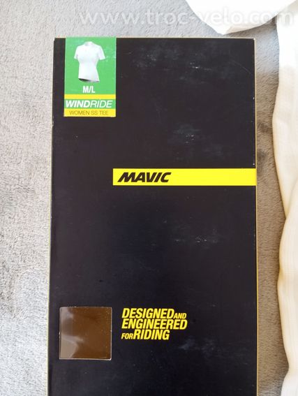 Maillot de corps  Cyclisme / Vélo M/C Femme Mavic Wind Ride - Blanc - 3
