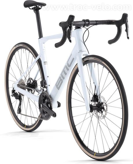 Velo De Route Bmc Roadmachine Four Shimano 105 Di2 12v 700 Mm Blanc Cool 2024 T 54 172 180cm Produit Reconditionne - 2