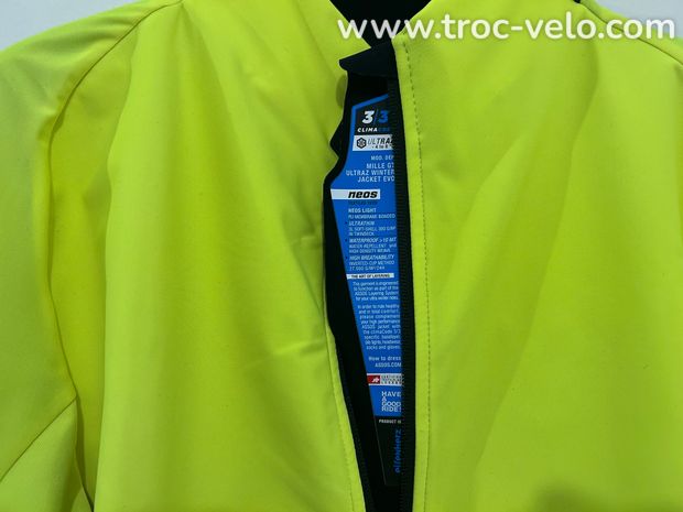 Veste d'hiver Assos Mille GT Ultraz Winter Evo jaune fluo XL  - 3