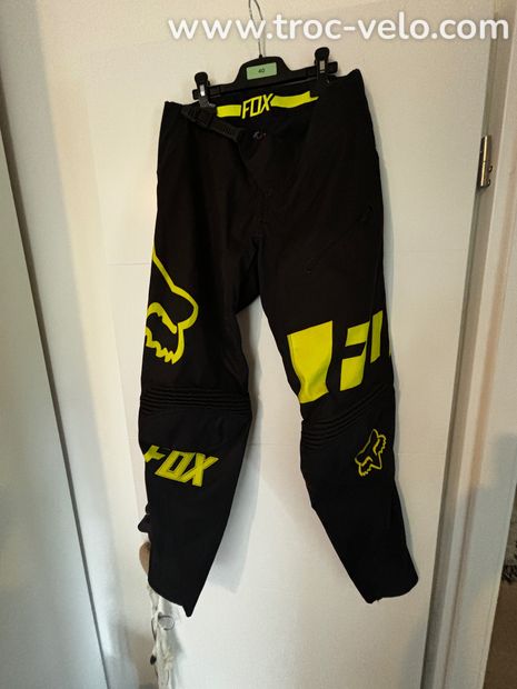 Pantalon Fox noir et jaune - 1