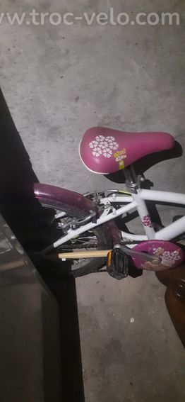 Vélo enfant/fille B'Twin rose et blanc - 3