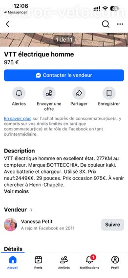 VTT électrique Bottecchia Taille L en parfait état  - 2